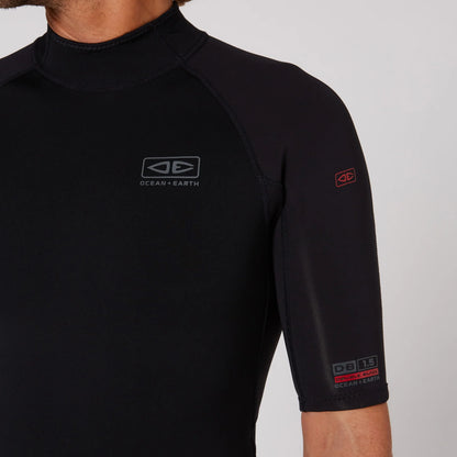 DOUBLE BLACK SHORT SLEEVE VEST - 1.5MM