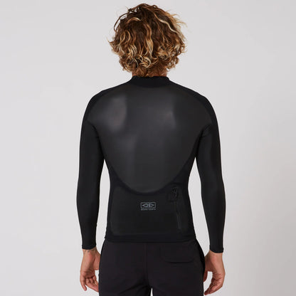 DOUBLE BLACK LONG SLEEVE ZIP PADDLE VEST - 1.5MM