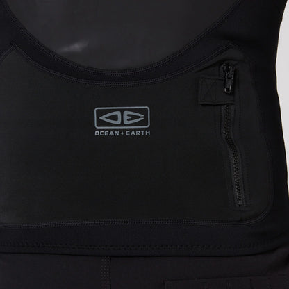 DOUBLE BLACK LONG SLEEVE ZIP PADDLE VEST - 1.5MM